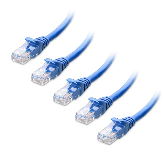 Cable Matters 10Gbps 5-Pack Snagless Cat 6 Ethernet Cable - 7ft by CableMatters