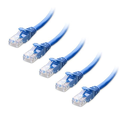 Cable Matters 10Gbps 5-Pack Snagless Cat 6 Ethernet Cable - 5ft by CableMatters