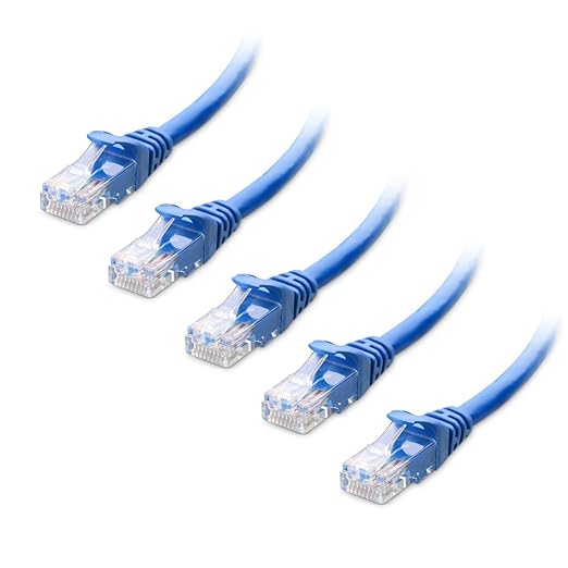 Cable Matters 10Gbps 5-Pack Snagless Cat 6 Ethernet Cable - 5ft by CableMatters
