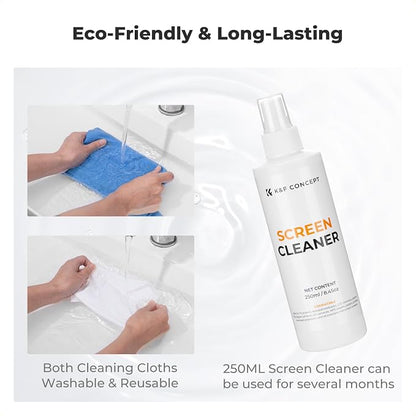 KF Concept 250ML Screen Cleaner Spray + Large Pearl Cloth + Microfiber Cloths*2 - Image 7