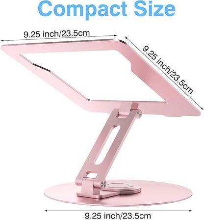 Swivel Laptop Stand for Desk, Adjustable Height Aluminum Computer Stand - Image 8