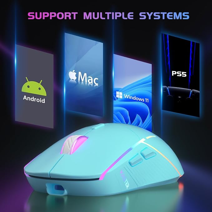 FFJ Wireless Gaming Mouse, 24000 DPI, Tri-Mode 2.4G/USB-C/Bluetooth 5.3 Gaming - Image 9
