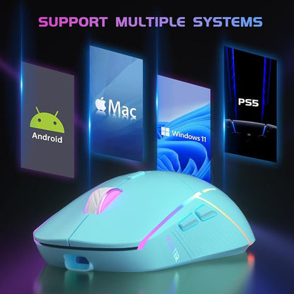 FFJ Wireless Gaming Mouse, 24000 DPI, Tri-Mode 2.4G/USB-C/Bluetooth 5.3 Gaming - Image 9