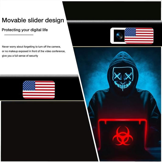 Laptop Camera Cover Slide, Webcam Cover Slide, Ultra-Thin, Nation Flag Pattern - Image 2