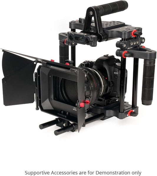 Power DSLR Camera Cage with MB-600 Matte Box Combo Kit. 4x4 Filter Holders - Image 2