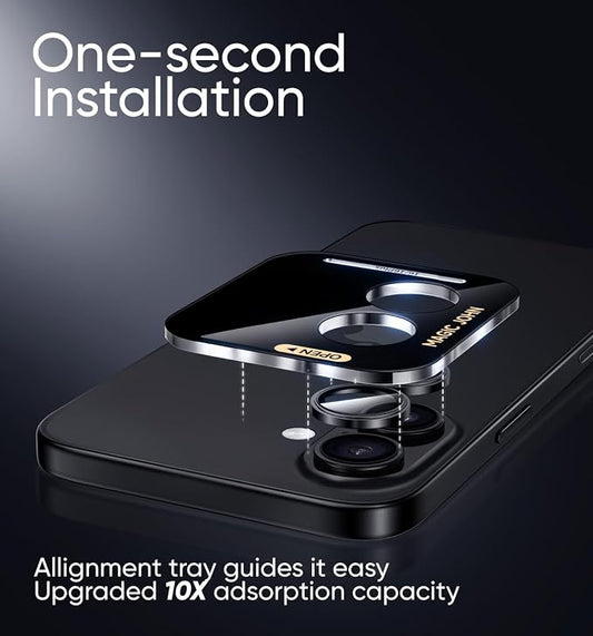 MAGIC JOHN for iPhone 16Plus/16 Camera Lens Protector 9H Aerospace Tempered - Image 2
