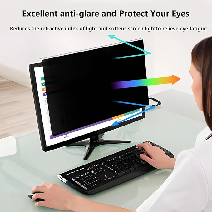 32 Inch Hanging Computer Privacy Screen Protector Shield Compatible - Image 4
