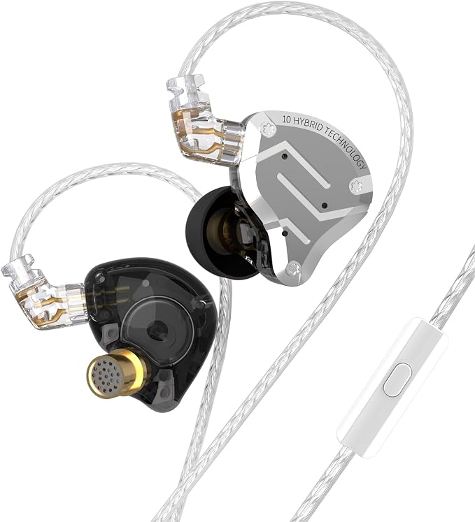 KZ ZS10 Pro Gaming Earbuds, 4BA 1DD Gaming Wired Earbuds by KINBOOFI