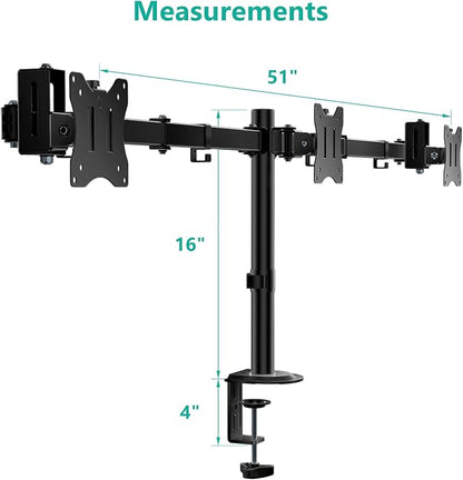 WALI Triple Monitor Mount, Heavy Duty Triple Monitors Stand - Image 7