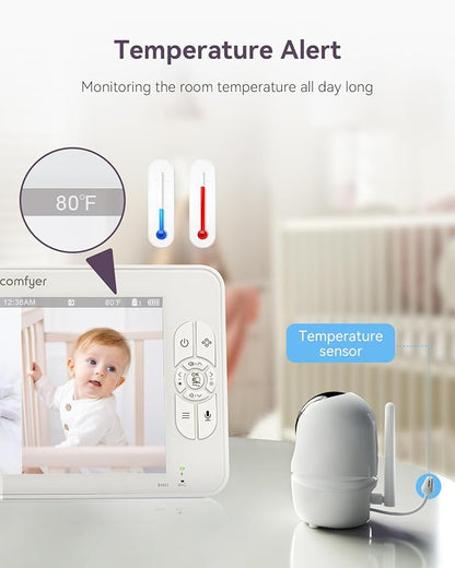 Comfyer Baby Monitor with Camera and Audio, 6000mAh Battery, VOX Mode, Auto - Image 9