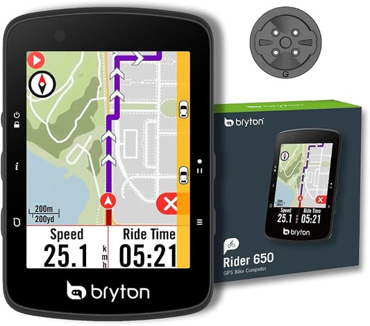 Bryton Rider 650 2.8 Inch Color LCD Touchscreen GPS Bike/Cycling Computer by Bryton