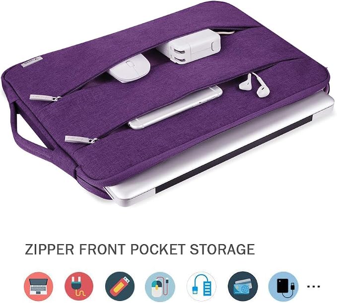 Voova Laptop Sleeve Carrying Case 15.6 16 Inch, Slim Computer Cover Bag - Image 2