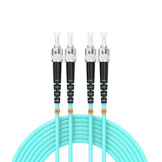 OM3 Fiber Patch Cable ST/UPC to ST/UPC 10ft/3meters 10BG/Gigabit Multimode by Buacoz