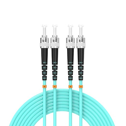 OM3 Fiber Patch Cable ST/UPC to ST/UPC 115ft/35meters 10BG/Gigabit Multimode by Buacoz