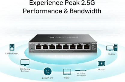 TP-Link TL-SG108S-M2 | 8-Port Multi-Gigabit 2.5G Ethernet Switch | Unmanaged - Image 3