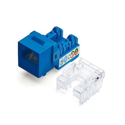 trueCABLE Cat6A Keystone Jack, Unshielded, 90 Degree Punch-Down, UL Listed by trueCABLE