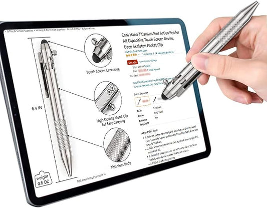 Cool Hand 4.9'' Titanium Bolt Action Pen Stylus - Image 2
