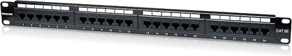 Intellinet 24 Port Cat5e Network Patch Panel Wall Mount– 1U Rack Height by IntellinetNetworkSolutions
