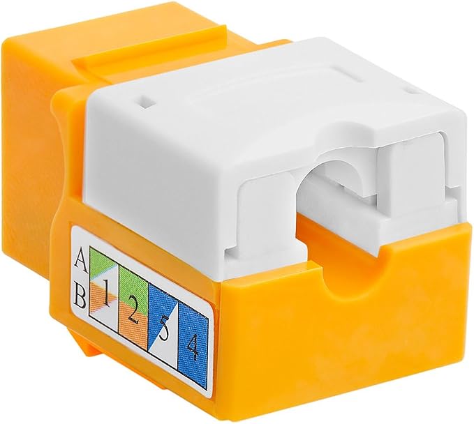 Cmple - RJ45 Keystone Jack 90 Degree Cat5e Keystone Jack Insert Punch Down RJ45 - Image 3