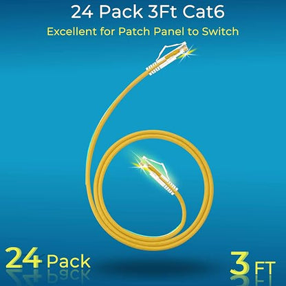 Rapink Patch Cables Cat6/ Cat6a 3ft Slim, Cat6a Ethernet Patch Cable 30G Support - Image 2