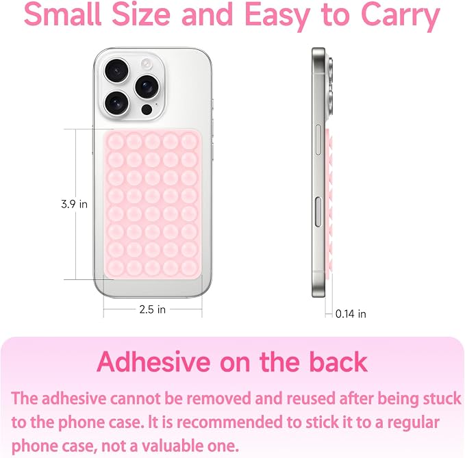 Silicone Suction Phone Case Mount, Non Slip Suction Cup Phone Mount, Phone - Image 3