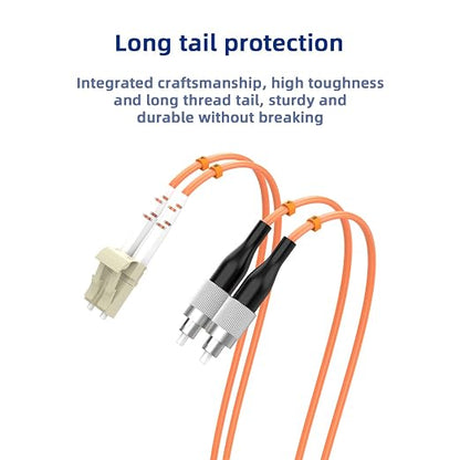 OM1 LC to FC Fiber Patch Cable, 5M/16.4FT Fiber Optic Jumper, 10GB Multimode - Image 5
