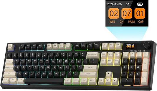 LTC Nimbleback NB1041 PRO Wireless Mechanical Keyboard w/Display Screen & Knob by LTCOfficial