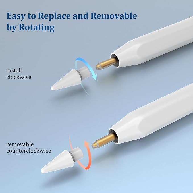 Replacement Tips for Apple Pencil 1st/2nd Gen, No Wear Out Upgraded Apple - Image 4