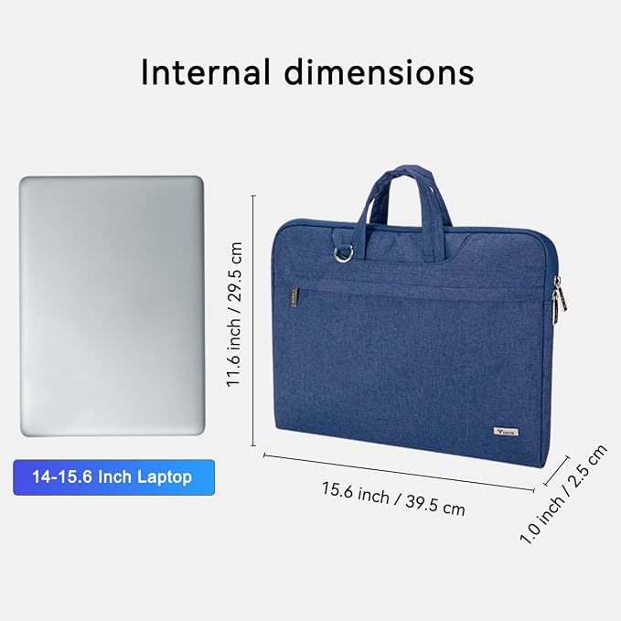 Voova Laptop Bag 15.6 Inch, Waterproof Computer Sleeve Carrying Case - Image 9