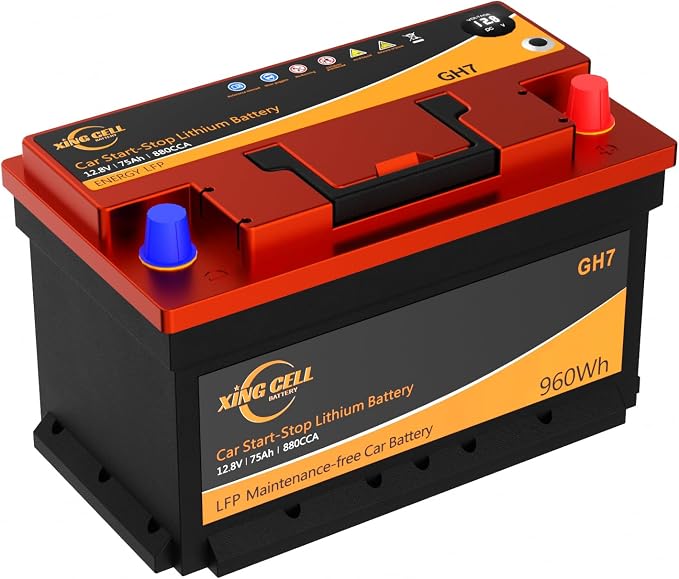 XingCell H7 Group 94r 12V 75Ah 880CCA LiFePO4 Lithium Car Battery by XingCellLithiumPower