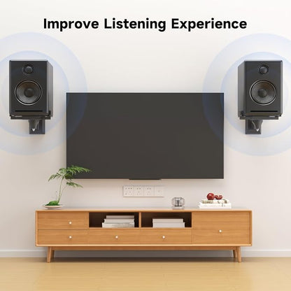 suptek Large Dual Side Clamping Bookshelf Speaker Wall Mounting Bracket - Image 4