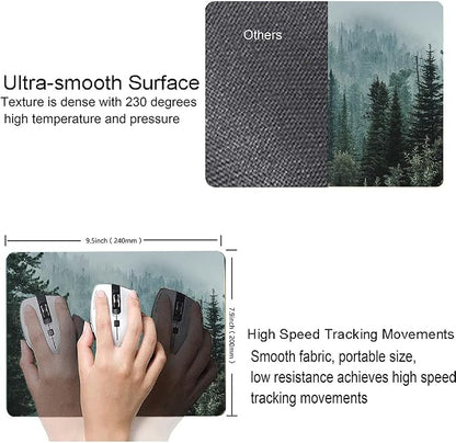 Mouse Pad, Mist Forest Mouse Pad, Washable Square Cloth Mousepad - Image 3