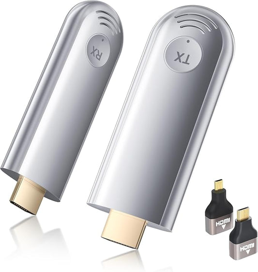 Wireless HDMI Transmitter and Receiver, Plug and Play 2025 Upgraded LED Display by TTQ