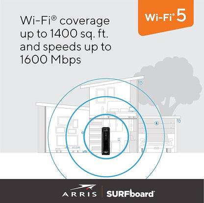 ARRIS - Modem Router Combo - DOCSIS 3.0 16 x 4 Gigabit & AC1600 WiFi, 400 Mbps - Image 9