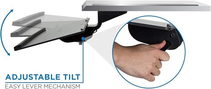Mount-It! Under Desk Keyboard Tray and Mouse Platform, Ergonomic Computer - Image 4