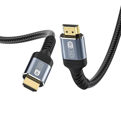 8K HDMI 2.1 Cable 6ft 48Gbps Ultra High Speed Braided Nylon HDMI Cord-8K@60Hz by Fibopitcal