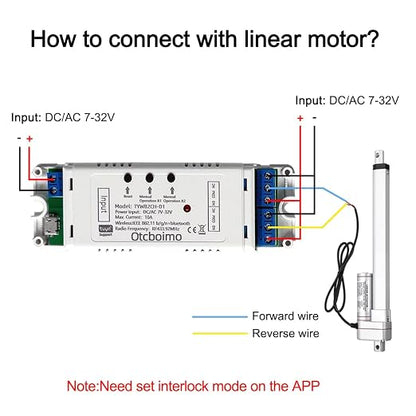 WiFi Electric Linear Actuator Controller, 2 Channel DC12V 24V, Tuya Smart WiFi - Image 3