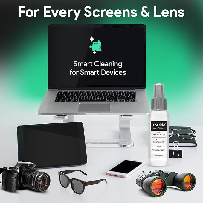 Sparkle Anti-Reflective Lens Cleaner Spray kit | 2oz Glasses Cleaner Spray + - Image 9