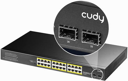 Cudy 24 Gigabit Ethernet Unmanaged PoE+ Switch, 24 * 100/1000Mbps PoE+ Ports - Image 5