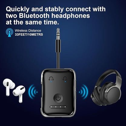 Premium Bluetooth 5.4 Transmitter, Airplane Wireless Adapter, Supports 2 - Image 8