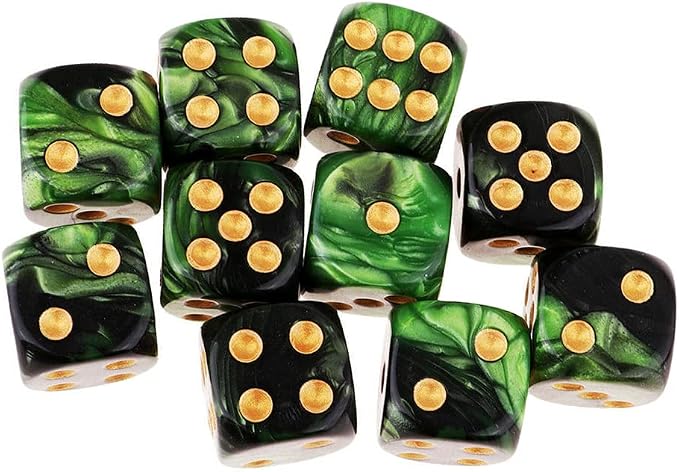 20PCS Polyhedral D6 Dice 16mm Acrylic 6 Sided Dice Game Dice - Image 4