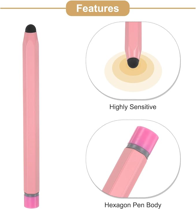 MECCANIXITY 2pcs Stylus Pens for Touch Screens Hexagon Crayon Stylus Pen - Image 4