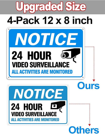 Video Surveillance Sign, Reflective and Waterproof Material 24 Hour - Image 2