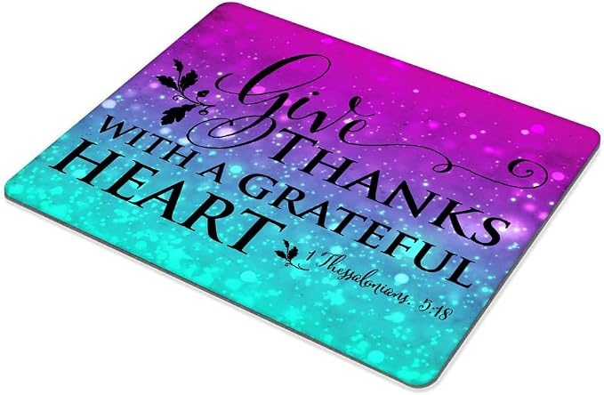 Inspirational Quote，Grateful Heart Mouse pad Customized Mousepad Non-Slip - Image 4