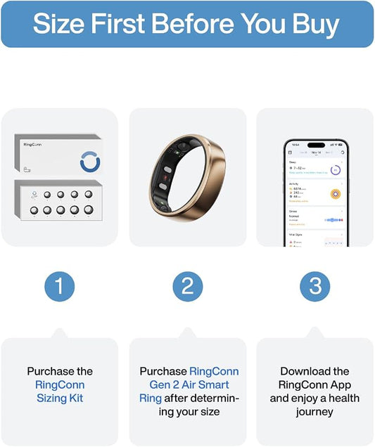 RingConn Gen 2 Air, Ultra-Thin AI Smart Ring, 10-Day Battery Life, - Image 2