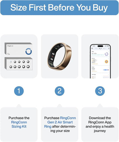 RingConn Gen 2 Air, Ultra-Thin AI Smart Ring, 10-Day Battery Life, - Image 2