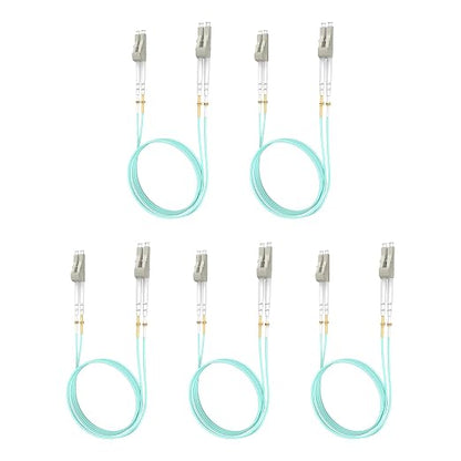 Yonwide Om3 Lc to Lc Fiber Patch Cable Multimode 2m 5 Pack, Options: 0.2m-200m by YonwideFiber