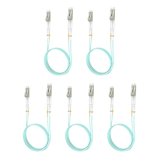 Yonwide Om3 Lc to Lc Fiber Patch Cable 3m 5 Pack, Options: 0.2m-200m, OM3 Fiber by YonwideFiber