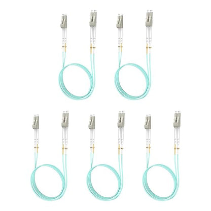 Yonwide Om3 Lc to Lc Fiber Patch Cable 3m 5 Pack, Options: 0.2m-200m, OM3 Fiber by YonwideFiber