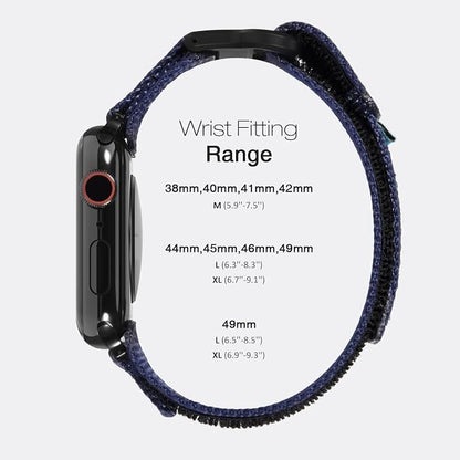 Nereides Compatible with Apple Watch Band Ultra 3/2/1, Nylon Sports Strap with - Image 5